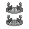 Corner Suction Cup Shower Caddy with Hooks No Drilling Removable Bathroom and Kitchen Storage Organizer for Bathrooms Storage