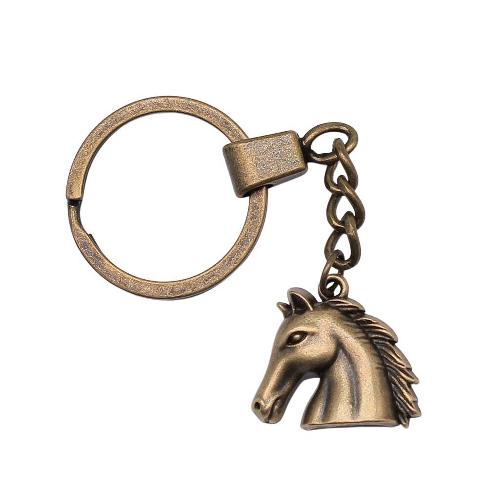 Pendentifs Porte-clés Éléphant Amoureux des Animaux Bijoux en Métal Artisanat Anneau 30mm