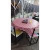 OEING Commercial Disposable Plaid Plastic Tablecloths