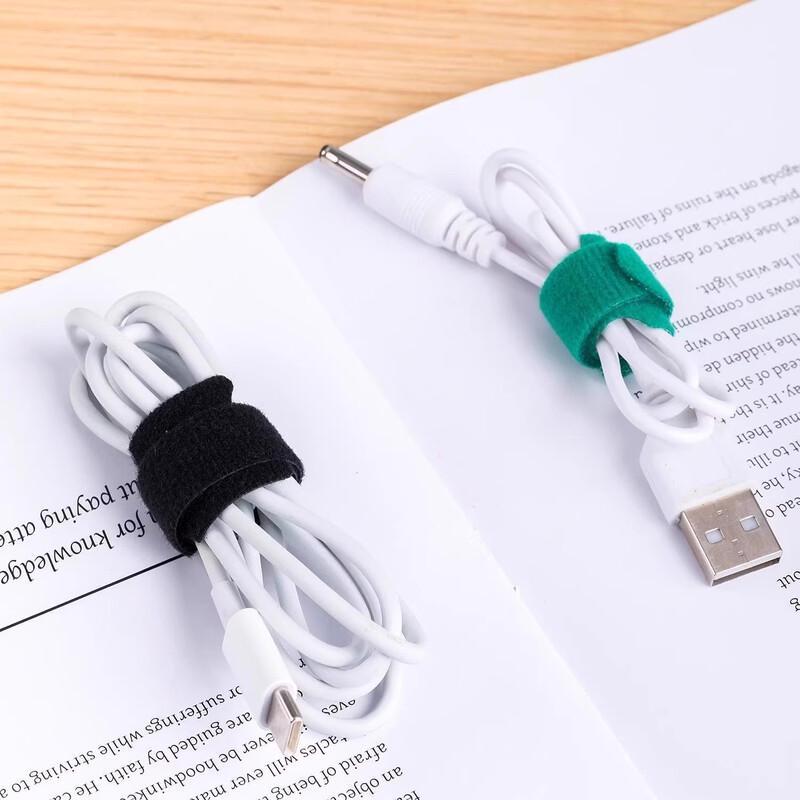 100er-Pack Wiederverwendbare Kabelbinder Klettverschluss