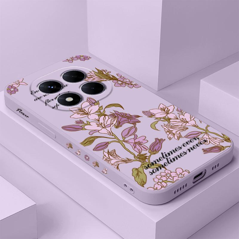 Flower Branch Phone Case For Xiaomi Poco F7 X7 X6 F6 M6 M5 M5S F5 X5 F4 X4 M4 F3 M3 X3 Pro 4G 5G GT Silicone Cover