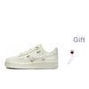 Nike Air Force 1 07 LX Mini Swoosh - Metalik Altın Bayan Spor Ayakkabı Beyaz Yelken FV3654-111