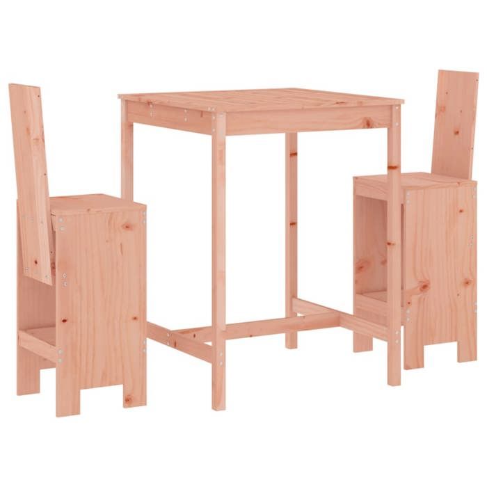 VidaXL 3-piece Garden Bar Set Solid Douglas Wood, Pub Set, Patio Bar Set, Table Set 3157768