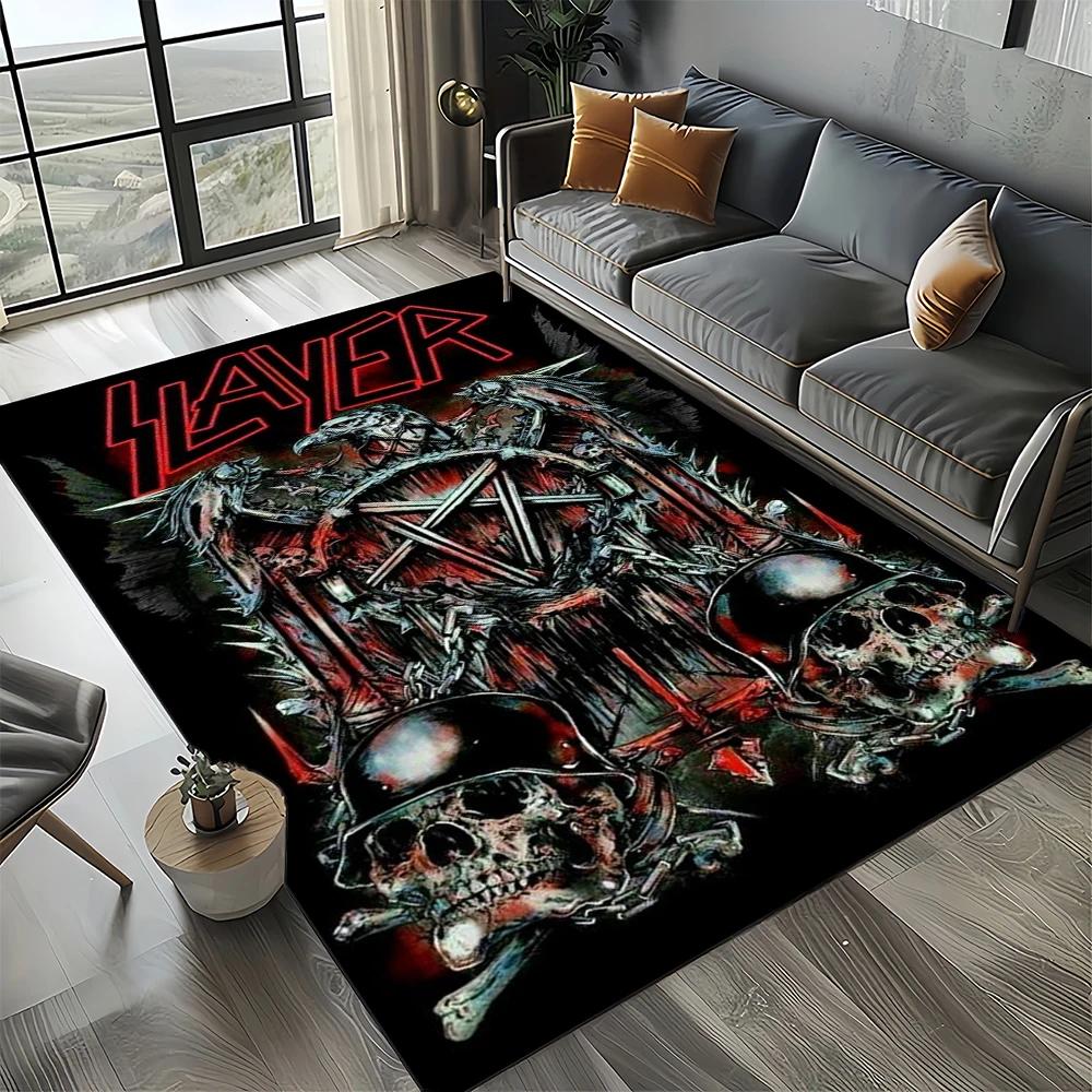 27 Style Slayer Heavy Metal Rcck Band Sign Carpet Rug for Living Room Bedroom Home Sofa Decoration,Kid Play Non-slip Floor Mat