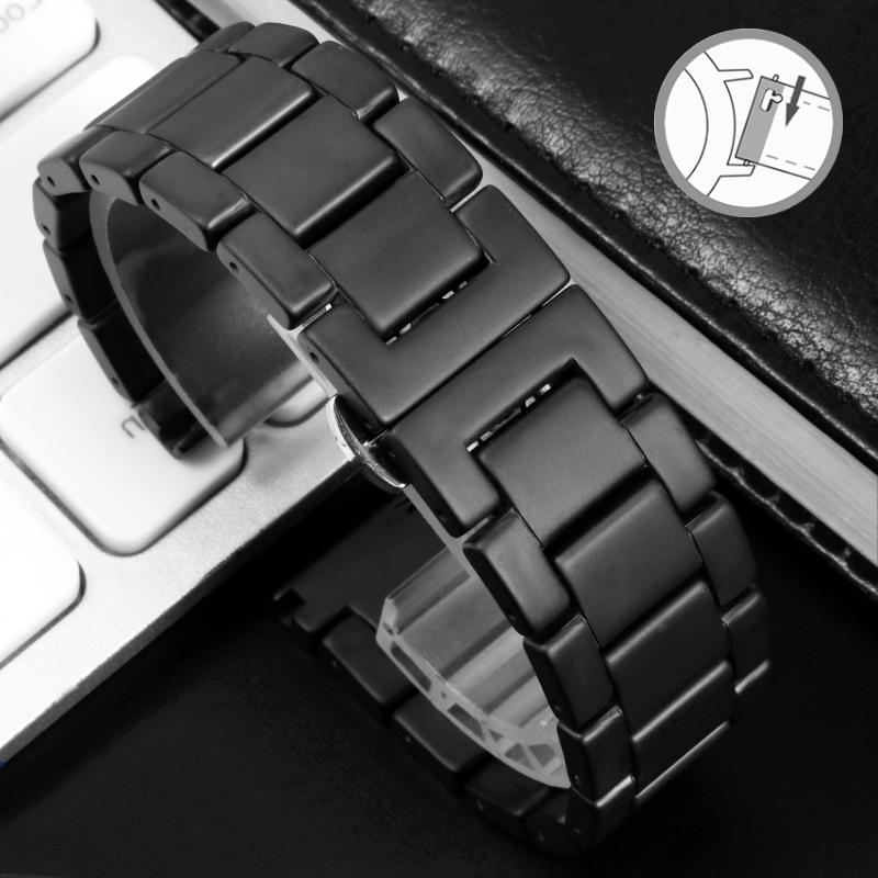 Bracelet Rapide Céramique Métal pour Huawei Watch GT5 Pro 46mm GT 5 4 3 2 Samsung Galaxy 6 5 Pro 3 20mm 22mm Bracelet de Montre en Acier Inoxydable