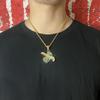Hip Hop Diamant Engelsflügel Dollar Anhänger Halskette Mode Persönlichkeit Herren Iced Out Herrenschmuck