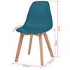 Chaises de salle à manger - vidaXL - Lot de 6 - Turquoise - Plastique - Design contemporain