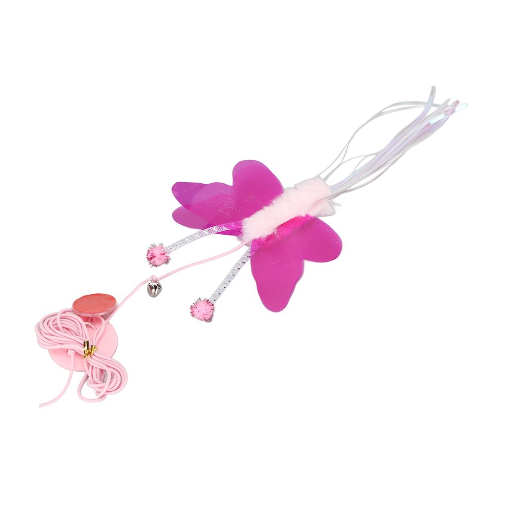 Cat Interactive Toys Retractable Adjustable Elastic Rope Hanging Cat Toy for Pets Cats Butterfly