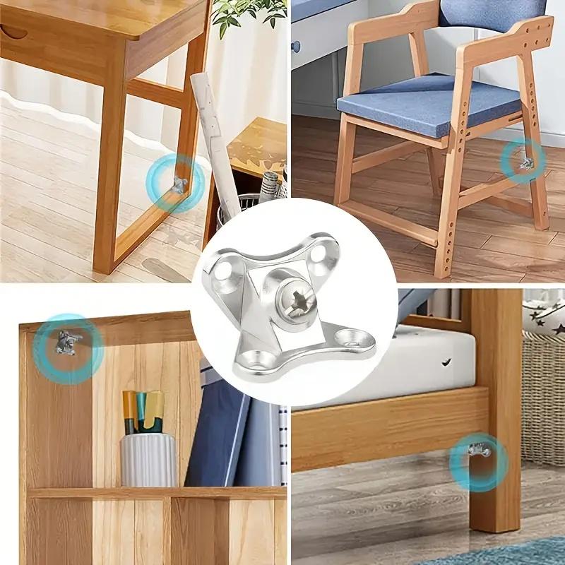 30 Stück(6 Halterungen und 24 Schrauben) Zinklegierung Schmetterling Eckwinkel, abnehmbarer Eckwinkel, mit Schrauben - Verbindungsstücke