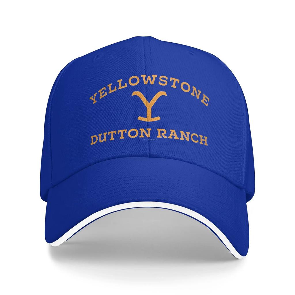 New Baseball Cap Y-Yellowstones Large Gold Dutton Ranch Logo Accessories For Unisex Women Trucker Cap Classic  Sun Cap Adjustable