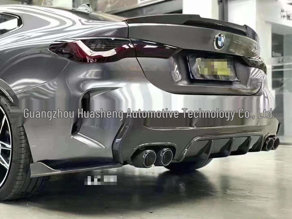 3D Style Carbon Fiber Rear Diffuser & Corner Extensions for BMW 4 Series G22 Coupe
