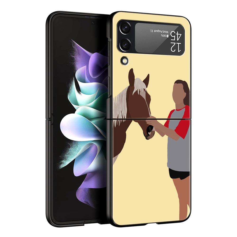 Z Flip 4 Phone Case for Samsung Galaxy Z Flip 3 5G ZFlip3 Flip3 Zflip Flip4 Hard PC Cover Frederik The Great Beauty Horse Shell