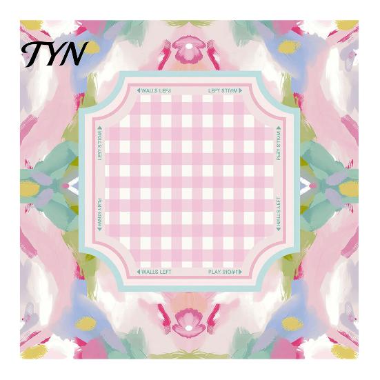 Wrinkle Resistant Game Mat Square Mahjong for Table, Anti-Slip Noise Reduction Table Protection Pad Cover, Waterproof Washable Diatomaceous