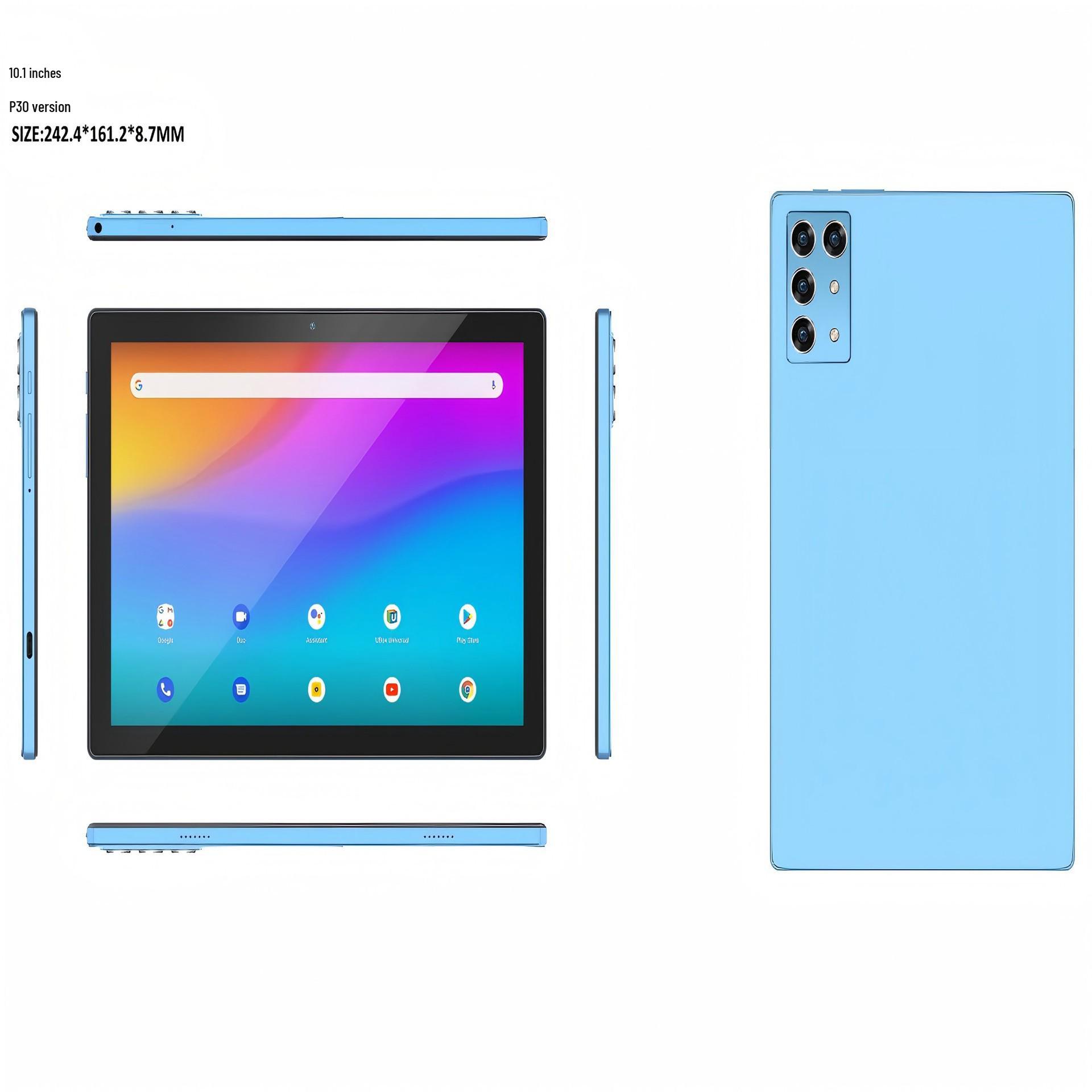 

Z06 Висококласний 10-дюймовий Android-планшет з Wi-Fi та Bluetooth EU Standard синій