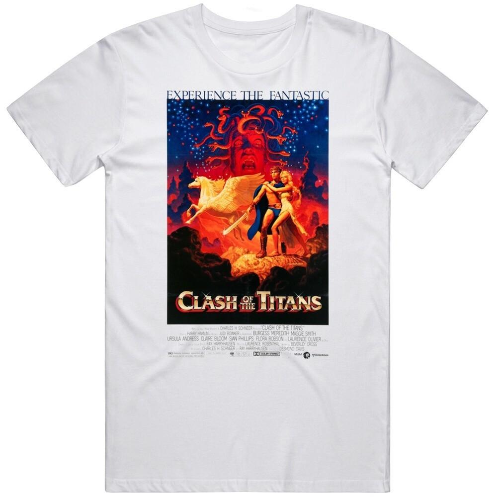 

Retro Classic Clash Of The Titans 1981 Poster Movie Fan T Shirt Unisex T-Shirt XXXL