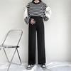 Real Maternity Pants Autumn Fashion High Waist Thickened Knitted Wide-leg Pants Outer Wear Maternity Straight Pants Belly Pants Women's Tide