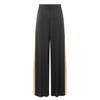 Womens Liturgical Dance Pants Metallic High Waist Elastic Waistband Wide Leg Loose Performance Trousers
