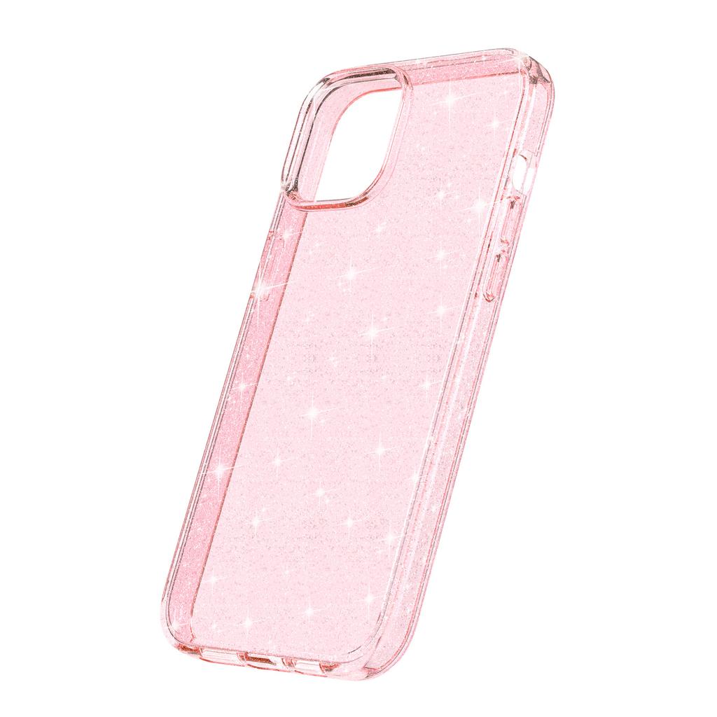 For iPhone 15 Bump Proof Protective Case Sparkly Glitter Hard PC+Soft TPU Phone Cover