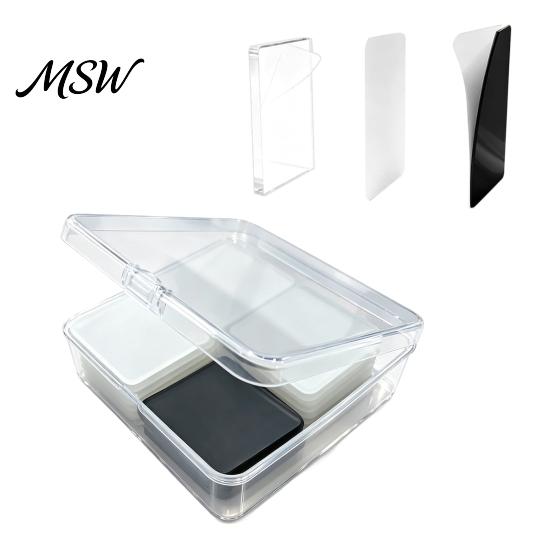 Office Whiteboard Magnet Accessories 5/6/8/10/15/20/24 Sets DIY Acrylic Fridge Kit, Square Refrigerator with Adhesive Backing, Clear Picture