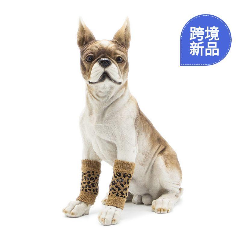 

Новый Горячий Носок для Защиты Лап Питомца Защита Суставов Jarre Aero Бульдог Наколенник Товары для Питомцев Носки Нога Amazon S Black and White