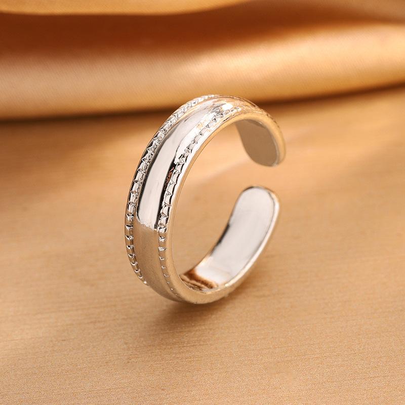 

Fashion Simple Tooth Edge Wrinkled 925 Sterling Silver Smooth Gear Popular Opening Rings TYB577 серебряный