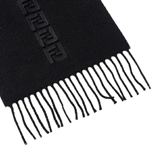 Used New Fendi Scarf FF Logo Nero
