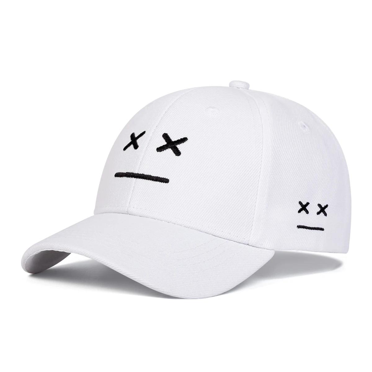 

Children XX Smiling Face Embroidery Baseball Caps Spring Autumn Outdoor Adjustable Casual Hats Boy Girl Travel Sunscreen Hat белый