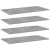 VidaXL Bookcase Panels 4 Pcs Concrete Grey Engineered Wood 805338