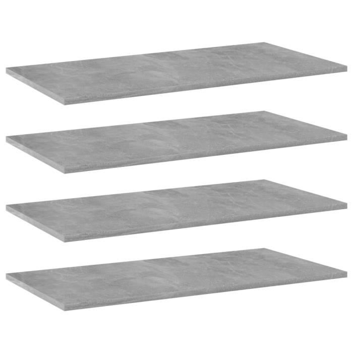VidaXL Bookcase Panels 4 Pcs Concrete Grey Engineered Wood 805338