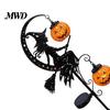 Wetterfeste Herbst-Gartenstecker Halloween Solare Gartensteckerleuchte, Hexe Kürbis Mondlaterne, Metall für Herbst IP44 Wasserdicht Außen Dekoration