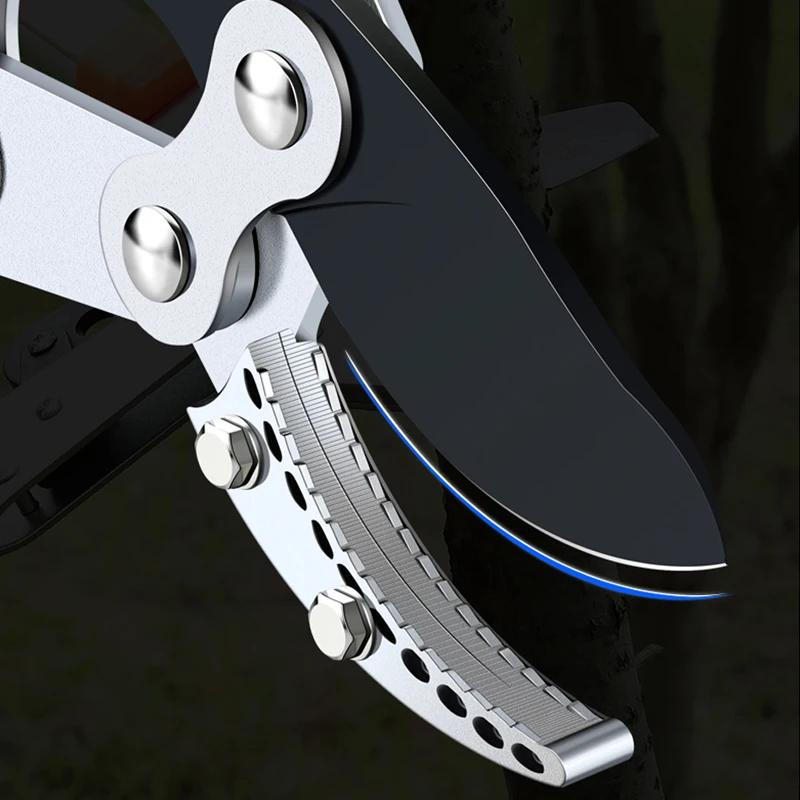 Foarfecă lungă pentru gard viu Foarfec pentru nicovală Grip anti-alunecare Instrument de mână pentru tăierea grădinii Unelte de grădină pentru tăiere cu clichet