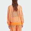 Adidas Originals Three Stripe Stand Collar Zip Jacket Women Jacket Half-Sun-Orange KC0748