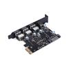 4-Port PCI-E To 1x Type-C 3x Type-A USB3.0 4-Port PCI-Express Pansion Card with Internal 19-Pin Connector