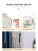 Transparent Portable Sealed Container with Measuring Cup for Grain, Cereal, Rice, Cat Food - Moisture & Insect Proof Kitchen Storage.