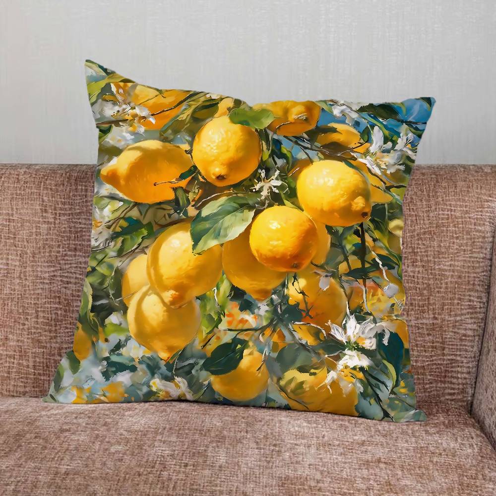 Lemon Pillow Case Pillowcase Home Sofa Cushions Car Cushions Pillowcover Office Pillowshell Pillow