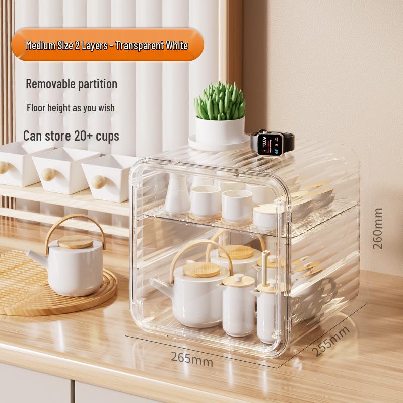 Dustproof Tea & Coffee Cup Storage Rack