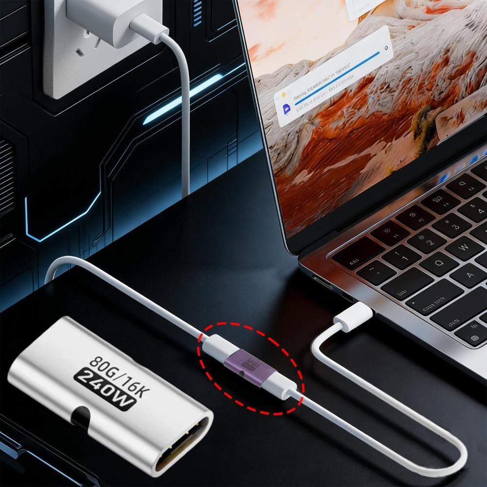 1-10pcs 240W PD 80Gbps High-Speed USB C Female To Female Adapter 16K 60Hz Video for MacBook Pro Air IPad Type-C HUB Converter