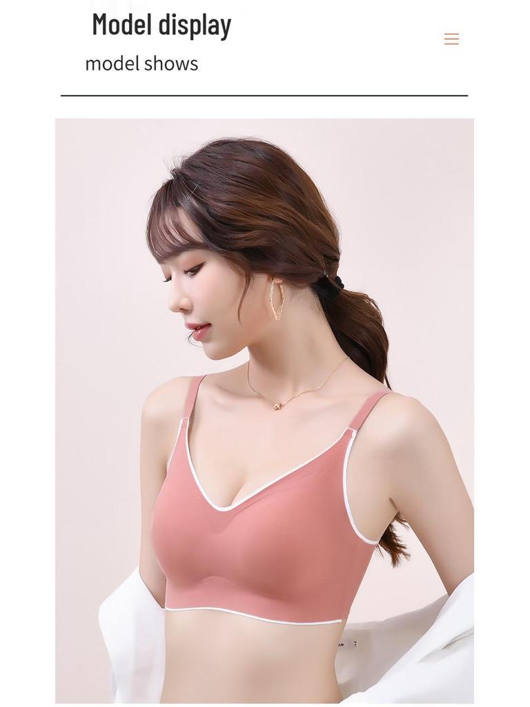 Ice Silk Seamless Plus Size Wireless Sports Bra with Back Shaping