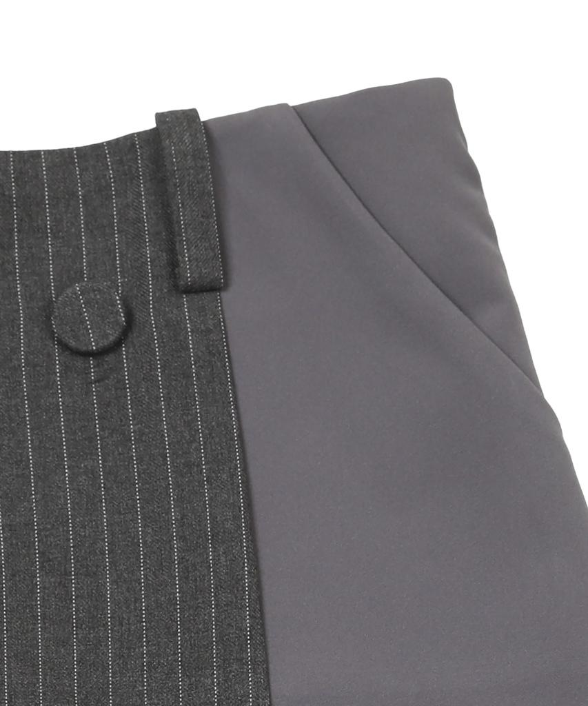 Catharsis Mini Skirt Pants Grey Pinstripe One Size