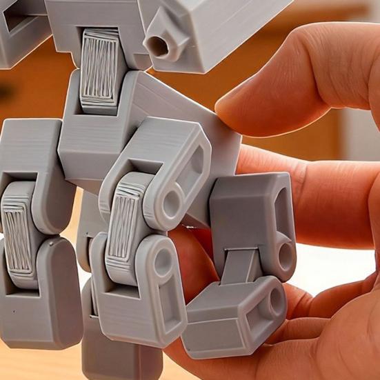 3D Printed Transforming Robot Toy Multi-Joint Movable Robot Fidget Toy Stress Relief Robot