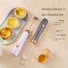 Rechargeable Handheld Foamer High Egg Speed Electric Milk Frother Foam Maker Mixer Coffee Drink Frothing Wand Grey