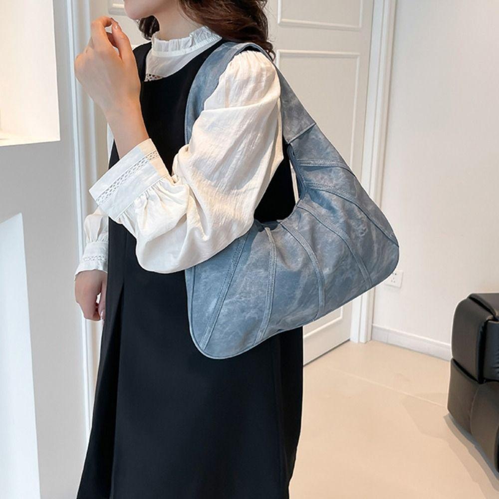 Large Capacity Underarm Bag Shoulder Bag Tote Bag Casual Vintage Hobo Bag  Girls