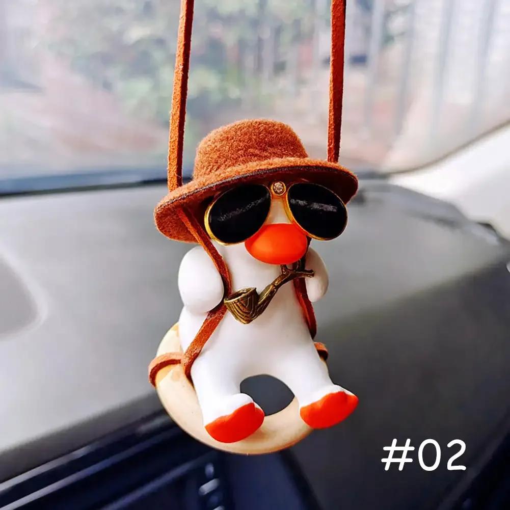 Auto-Anhänger, niedliche Anime-kleine Ente, Schaukel, Auto-Rückspiegel, hängende Ornamente, Innendekoration, Zubehör für Mädchen, Geschenke