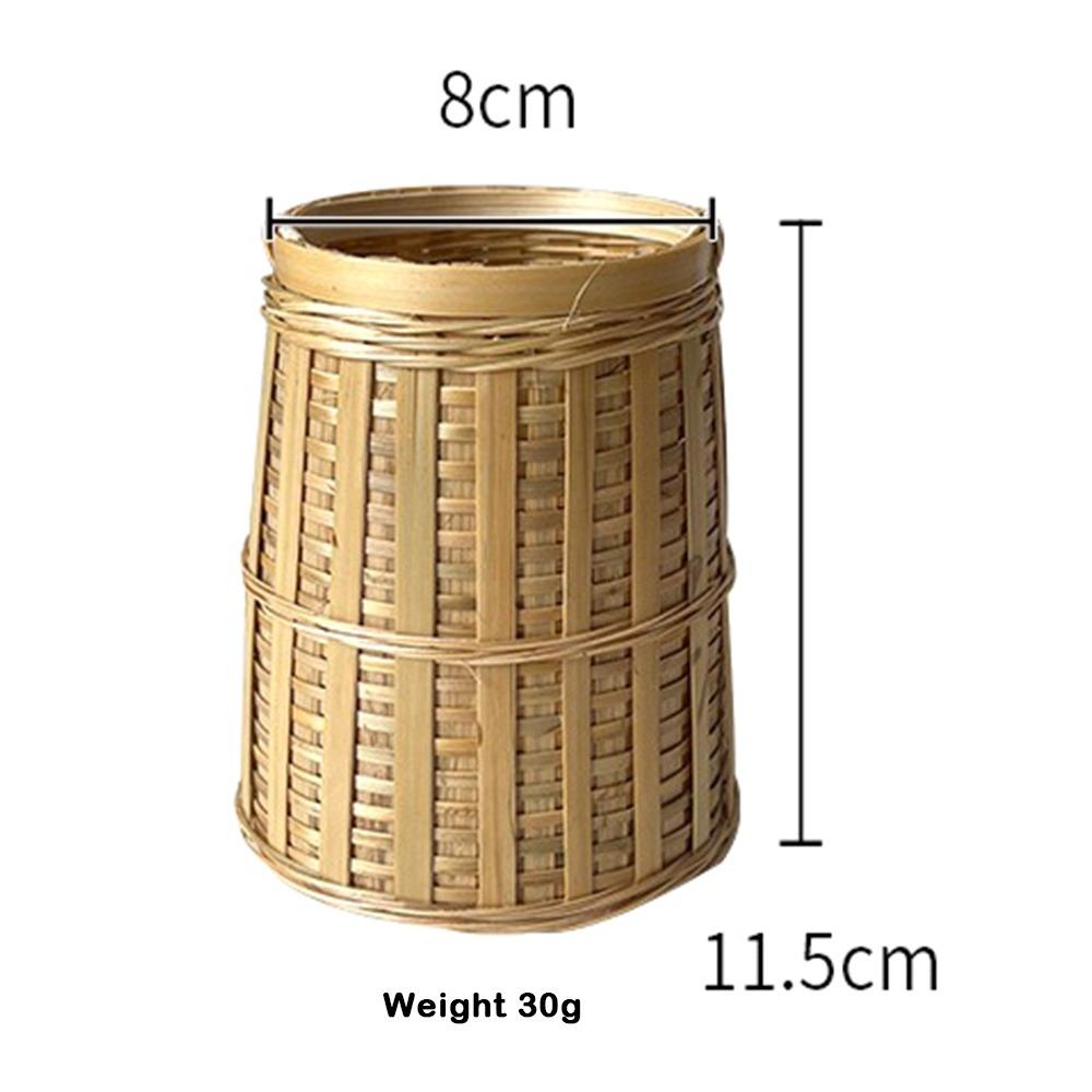 Bamboo Woven Cup Holder Rack Retro Tea Cup Storage Box Convenient Paper Cup Dispenser  Tea Ceremony