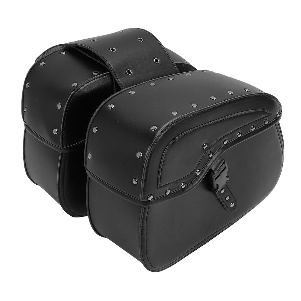 Motorcycle Saddlebags 30L Large Capacity Waterproofing Universal PU Leather Side Bags for Most Motorcycles