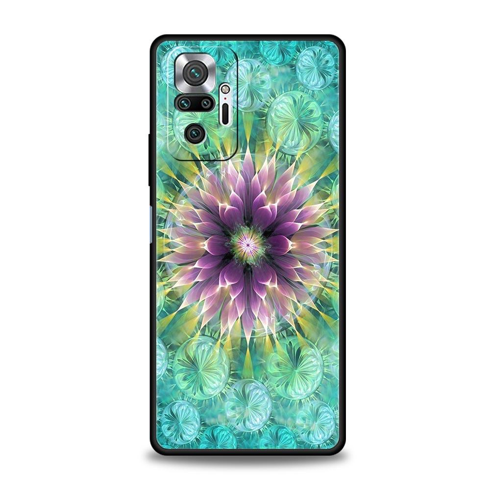 Retro Circular Totem Design Phone Case Cover for Redmi 14C 10C Note 15 14 13 12 10 11 K40 Pro Plus 5G Soft TPU Shockproof Fundas