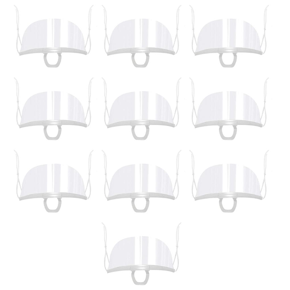 

10 шт. многоразовая прозрачная противотуманная маска щиток крышка ресторан школа пластиковый анти-слюноотталкивающий щиток рот косметический тату аксессуар