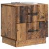Vintage Style Nightstand Made of Reclaimed Wood 43 x 34.5 x 44.5 cm Engineered Wood