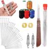 40-Piece Large-Eye Steel Needle & Thread Set for Home Sewing, Repair & Embroidery with Portable Case