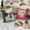 Funny Cute Cat Peeking Out 2 Pillow Case Natural Linen Pillow Case Double-Sided Decor Sofa Pillowcase Home Decor